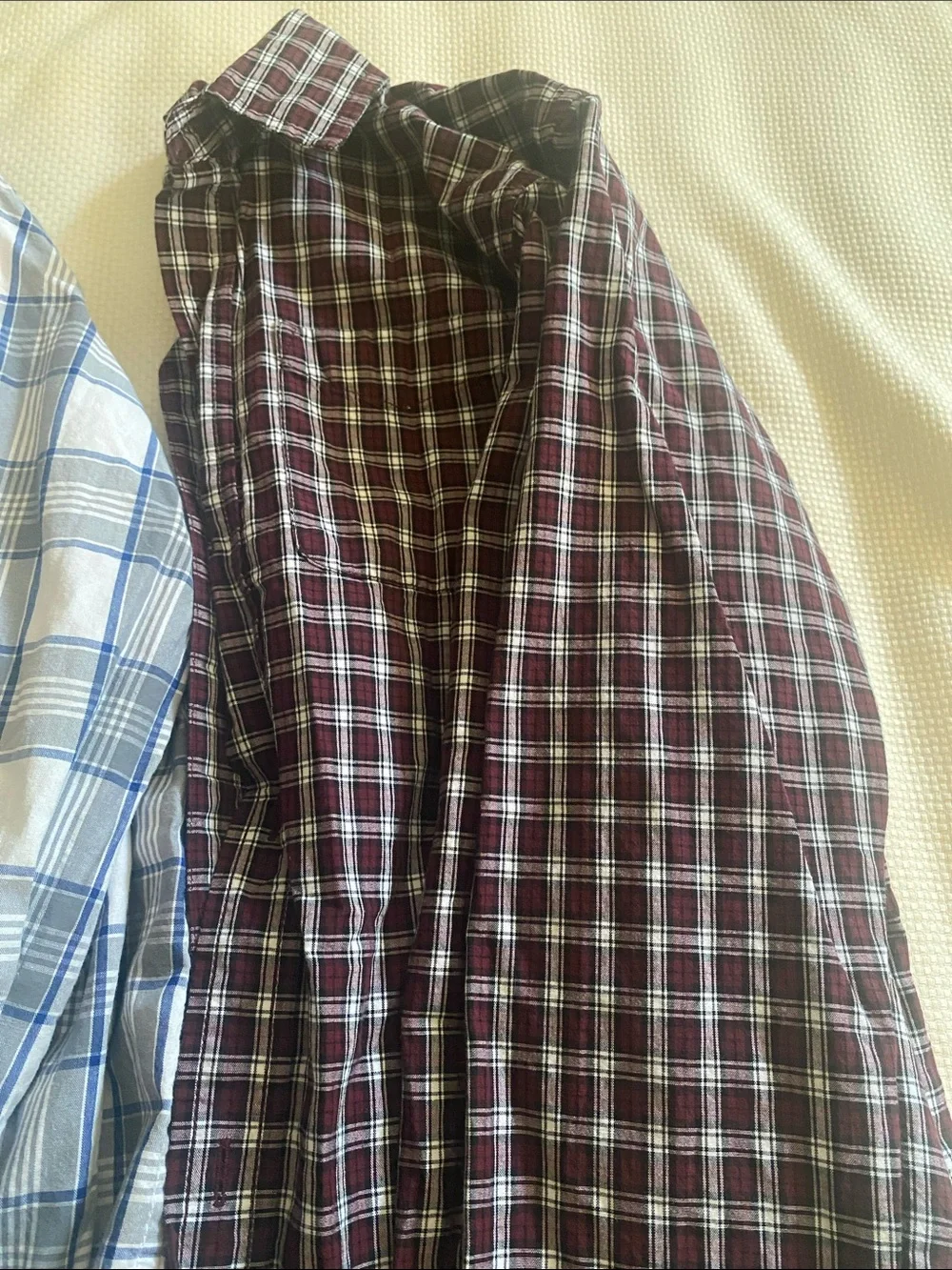 Kids Childrens place Plaid Button-Down Shirt - Blue/White